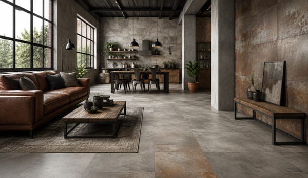 Rustic and Concrete Look Tiles